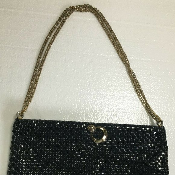 Vintage Whiting & Davis Black Mesh Handbag - Picture 2 of 6